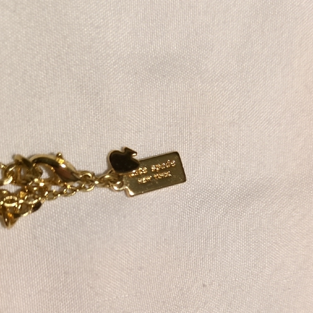 NWOT Kate Spade Gold And Emerald Necklace - Picture 4 of 5